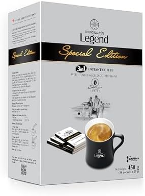 TRUNG NGUYEN LEGEND SPECIAL EDITION Premium Instant Coffee for Energy Boost by NANO+ Technology, Non-Dairy Creamer, Coffee Mix - Strong and Pure Vietnamese Instant Coffee (18 Packets/Box)