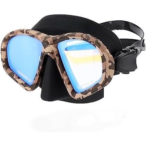 LUXPARD Diving Mask, Scuba Mask for Scuba Diving, Snorkeling, Free Diving, and Skin Diving. Anti-Fog Anti-Leak Low Volume Dive Mask with UV Coated Lenses, Scuba Gear for Adults(Black Camo) Cover