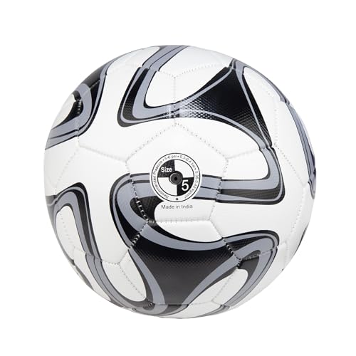 Image of WHACKK Pele Black & White Football (Size 5) - 32-Panel Durable PVC Ball