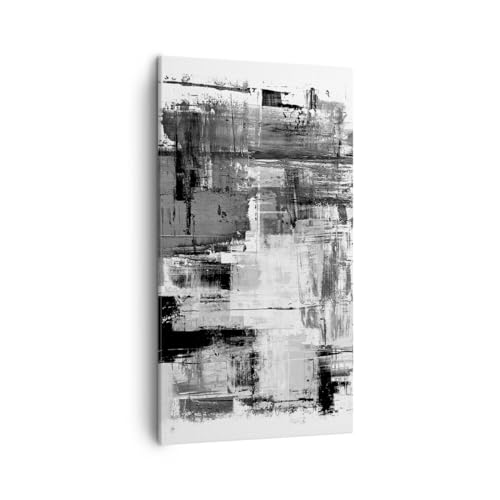 Quadri Moderni Soggiorno Astrazione Pezzo Bianco E Nero Quadro su Tela Verticale 45x80cm Stampe da Parete Camera da Letto 1 pezzo Wall Art Canvas Piccoli Decorazione Murale Immagini PA45x80-5192