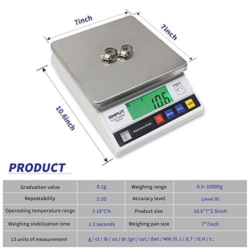 Báscula industrial de precisión alta para laboratorio 10kg miniatura 4