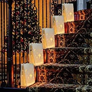 Homemory 24 PCS LED Tea Lights with 12 PCS Luminary Bags, Flameless Votive Tealights Candles with Warm White Flickering Light, Small Electric Tea Candles for Wedding, Party, Christmas, 150+ Hours