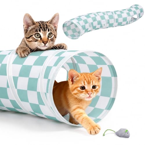 Image of Glittme S-Shape Cat Tunnel, Foldable Cat Tunnels for Indoor Cats