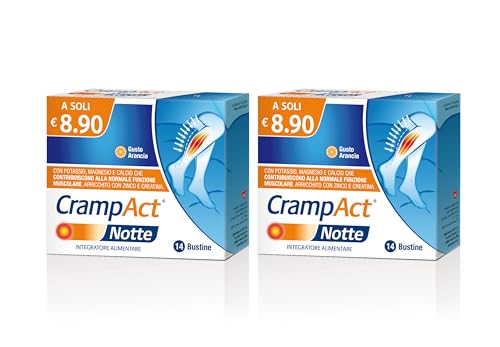 Crampact Notte, Integratore Alimentare con Potassio, Magnesio e Calcio per