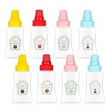 8 Stück Mini Saucenflasche, Kleine Gewürz-Quetschflaschen, Mini Küchen-Quetschflasche, Plastik-Squeeze-Flasche, Wiederverwendbare Sauce-Flasche, für Ketchup, Soßen, Dressing, Küche, BBQ und Outdoor