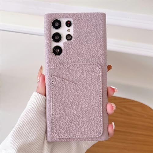 Coque Samsung S22 Plus violette en cuir grainé anti-rayures