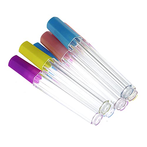 Tegg Needle Storage Tube 8Pcs Clear Plastic Felting Needle Safety Storage Containers Holders Bottles With Colour Lids #TOP1