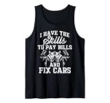 Hombre Auto Body Dad Car Painter Pago facturas Camiseta sin Mangas