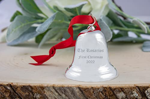 Reed & Barton Ring In The Season Legacy Bell Sterling Silver Personalized Christmas Ornament, Custom Engraved Silver Bell Ornament For Holiday, Christmas Tree Decorations #TOP1