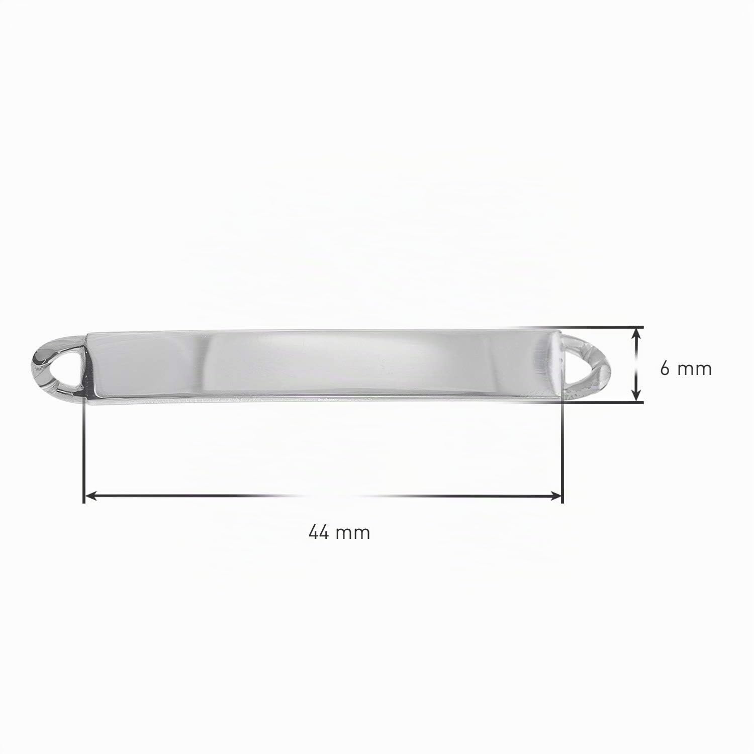 trendor Gravur-Armband für Herren 925 Silber Panzersteg Kette 21 cm 35675