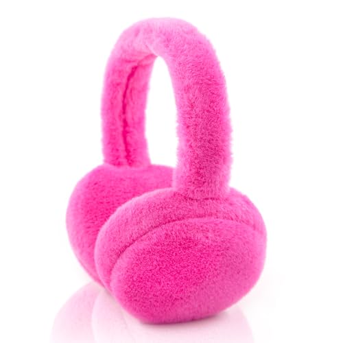 SEYUFN Cache Oreilles Femme Hiver Pliables Cache Oreille Fille Fourrure Chaud Cache Oreille Enfant Garcon Doux Chauffe-oreilles de Mignon (A-rose rouge)