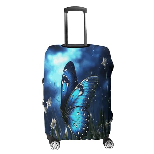 Butterfly Night Travel Luggage Cover Washable Anti-scratch Suitcase Protector Dustproof Protective Cover Case for Wheeled Luggage Fits 19-32 Inch Luggage4
