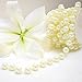 14 mm Large Pearls Faux Crystal Beads by The Roll for Wedding Decoration (Ivory)