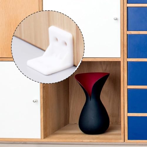 WHAMVOX 20pcs Corner Bracket Plastic Furniture Corner Brace 4-Hole
