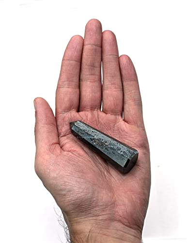 Image of Crystal Heaven Certified Hematite Crystal Tower Obelisk Point For Chakra, Healing And Balancing - Aaa Grade Original Certified Gemstone Agate For Reiki Meditation Yoga Spiritual (2-3 Inches)