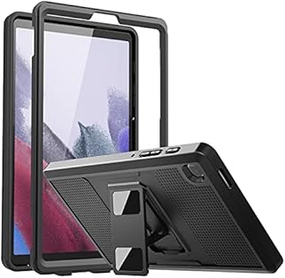 MoKo Case Fit Samsung Galaxy Tab A7 Lite 8.7-Inch 2021 (SM-T225/T220/T227), Shockproof Full Body Rugged Stand Back Cover Built-in Screen Protector Fit Galaxy Tab A7 Lite 8.7" 2021, Black