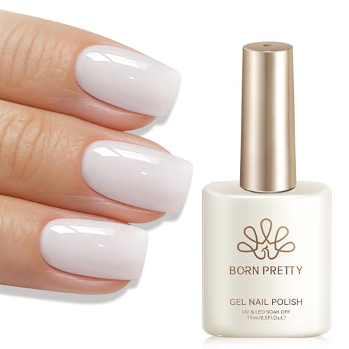 Born Pretty Esmaltes Semipermanentes Para Uñas Blanco Lechoso