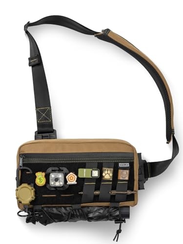 TACTICAL_GEEK L3C EDC Sling Bag, Crossbody Shoulder Bag, Multipurpose Daypack, Chest Backpack Casual Sling Bag for Men & Women (Coyote Tan)
