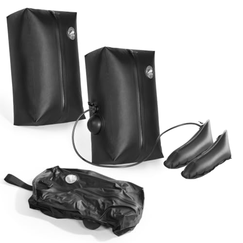 LIL SUB Travel Vacuum Compression Shoe Bags with Inflatable Shoe Trees, Space Saving Shoe Storage Bags, Built-In Hand Pump & Air Pump Compatible Shoe Organizer, Mixed Set: 1 Compression + 1 Regular by LIL SUB - Used condition - US$47.49