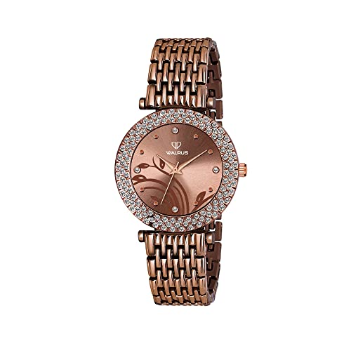 Walrus® Brown Dial Analog Metal Chain Wrist Watch for Women – WWTW-VCT-XVIII-090909D