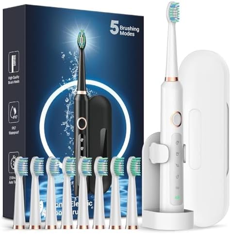 Rtauys Sonic Electric Toothbrush for Adults, Rechargeable Toothbr...