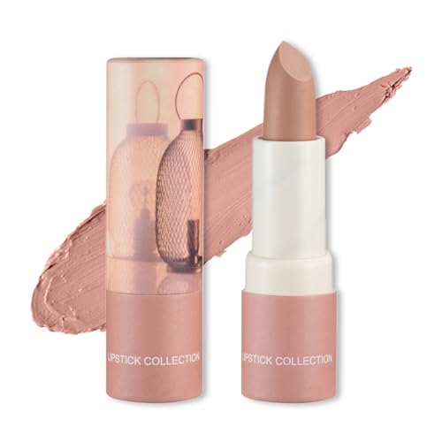 XINGXYUEL Matte Nude Lipstick Silky Velvet Lip Gloss Stain Paper Tube Lipsticks Non-Stick Cup,...