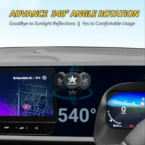 Image of Blackstar Spiro Mag : Magnetic Mobile Phone Holder for Car Dashboard /Bike with 540 Angle Rotation - Phone Mount Stand with Strong & Safe Magnets - Compatible with All Mobiles (MAGSAFE Incompatible)