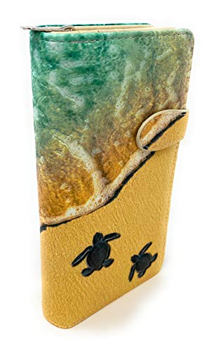 Shag Wear Baby Turtles Large Animal Wallet for Women and Teen Girls Vegan Faux Leather Yellow 7