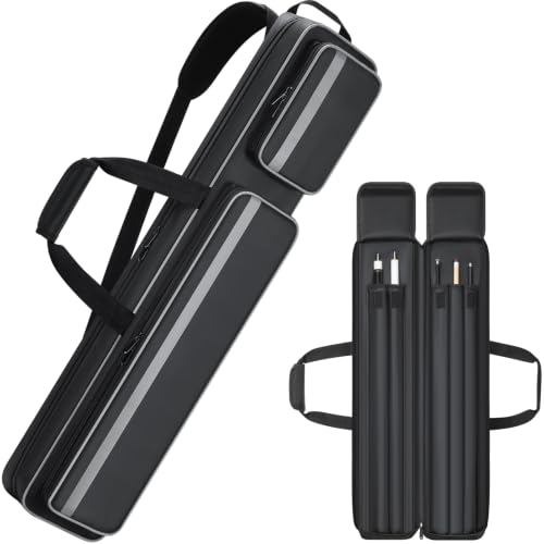 Aleemin Pool Cue Case 2x3, Pool Stick Case for 2 Butts and 3 Shafts