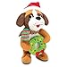 Cuddle Barn - Jolly Old St. Bernard | Animated Christmas Puppy Dog Stuffed Animal Plush Toy, Dances and Lights Up to Deck The Halls, 11 inches