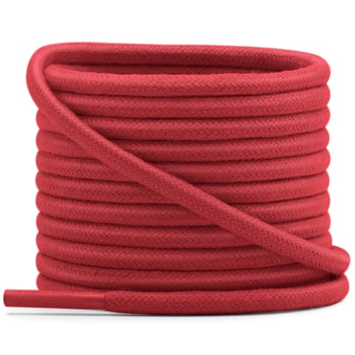Image of YFINE Waxed Round Shoe Laces: 2 Pairs Oxford Shoelaces for Dress Shoes Boot | 4mm Thick, 20 Colors, 24 inch-71 inch, for Business Footwear, Chukka Boots, Men & Women