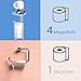 Toilet Paper Roll Holder Stand Bathroom Tissue Holders Free Standing with Middle Shelf Storage Reserve Mega Rolls/Phone/Wipe-Gray