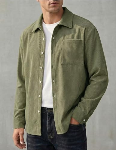 Image of ZAFUL Men's Shacket Aztec Print Shirt Jacket Flannel Button Up Turndown Collar Overshirt Chest Pocket Button Flap Thick Shirt