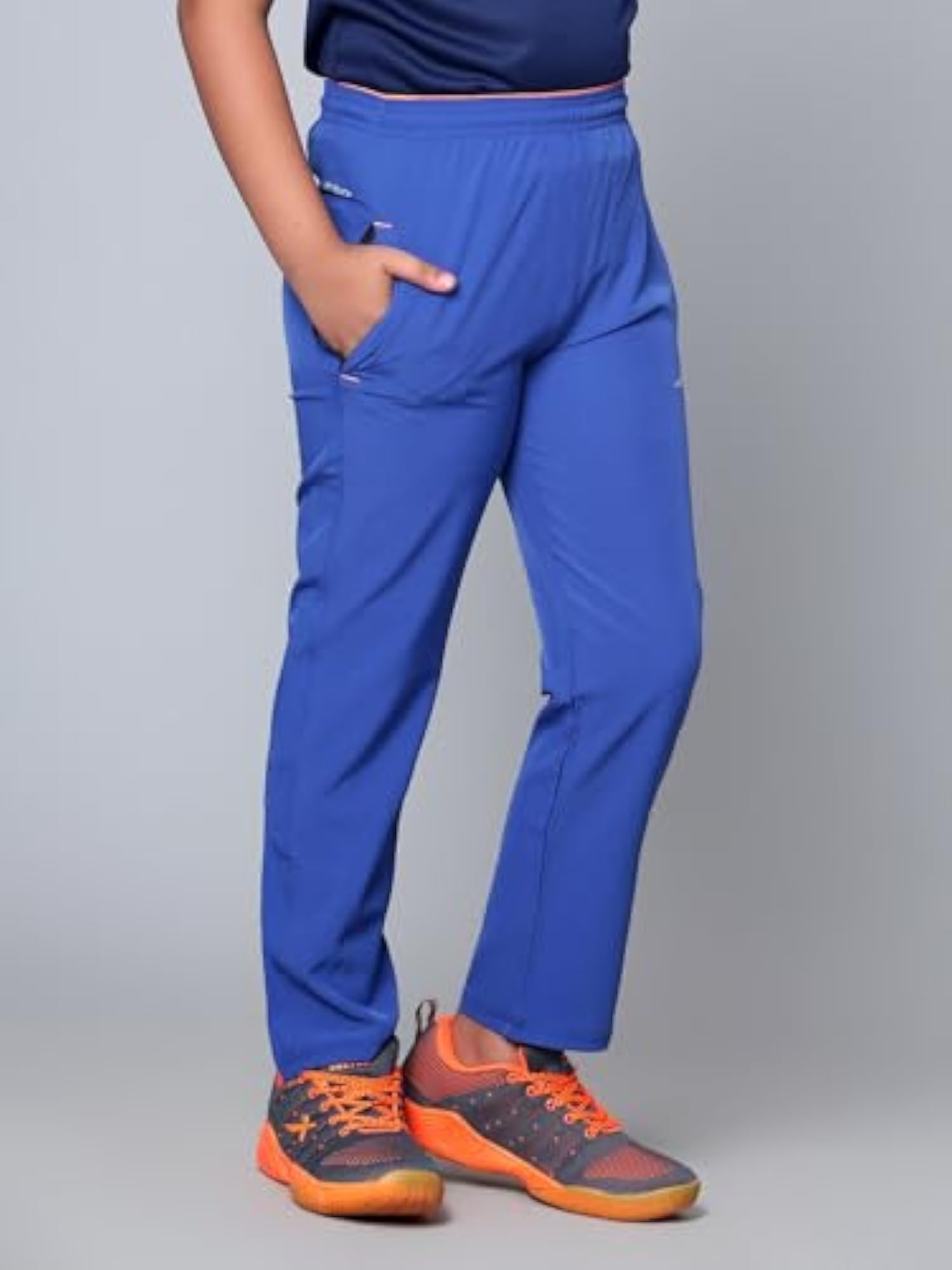 Kids Boys Solid Track Pants with Elastic Drawstring Waist