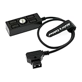 Alvin's Cables D Tap Câble répartiteur Dtap mâle vers 4 Ports D Tap Femelle câble d'alimentation hub répartiteur pour Arri Red Teradek SmallHD SmallRig V Mount|Gold Mount Battery 40cm/15.7in