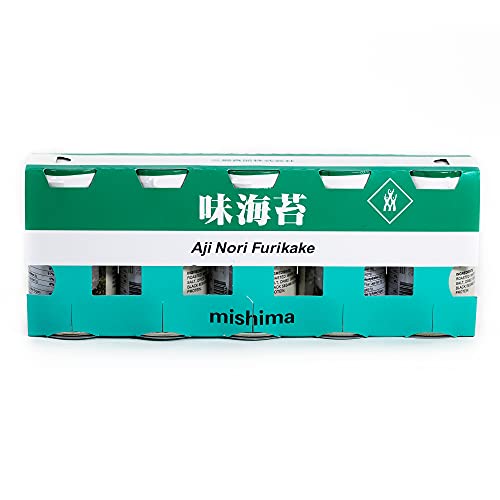 [Mishima] Aji Nori | Furikake Rice Seasoning | Prepared Seaweed and Sesame | Product of Japan (5-pack) - Thumbnail 3