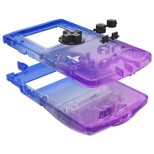 Image of IPS Ready Upgraded eXtremeRate Gradient Translucent Bluebell Replacement Shell Full Housing Cover Buttons for Gameboy Color - Fit for OSD IPS & Regular IPS & Standard LCD -Console & IPS Screen Without