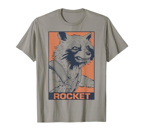 Marvel Avengers Endgame Rocket Pop Art Graphic T-Shirt T-Shirt