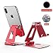 Produktbild Licheers Handy Ständer, Multi-Winkel Tisch Handy Halterung: Handyhalterung kompatibel mit Phone Xs Max, Xs, XR, X, 8, 7, 6 Plus, Pad Air 2 3 4, Mini 2 3 4 und Geräte von 4-8 Zoll (Rot)