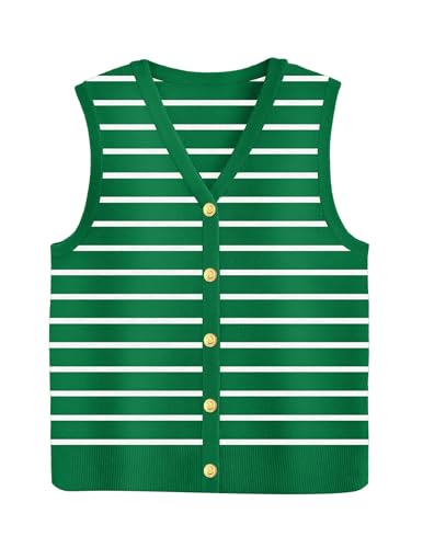 Image of Zeagoo Womens Sweater Vest V Neck Button Down Shirts Trendy Knit Sleeveless Cardigan Top Shirt S-XXL