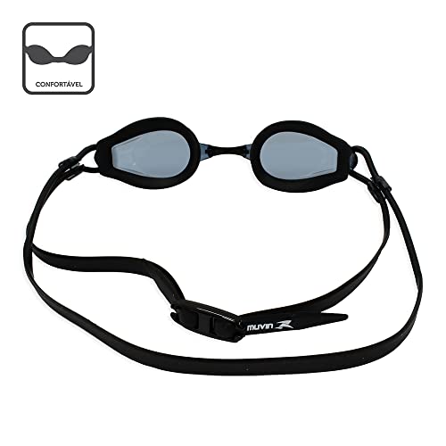 Óculos de Natação Marlin PRO Muvin – Antiembaçante – Proteção UV – Lentes Espelhadas – Tiras Duplas
