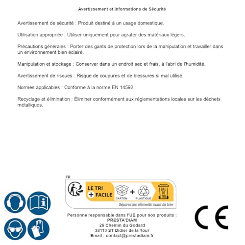 Grapas galvanizadas de alta resistencia D-Work caja de 960 unidades 4
