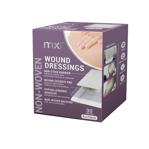 MX Health Fabric Wound Dressing - Various Sizes - Individually Wrapped (6x10cm (30's))