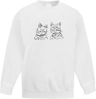 Azeeda 'Pair Of Cats' Kid's Sweatshirt/Jumper (14-15 Years) (KW00058740)