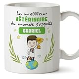 Mugffins Tasses Personnalisables pour VÉTÉRINAIRE homme - En Français - Cadeau Personalisé- Tu Meilleur du Monde - 11 oz / 330 ml