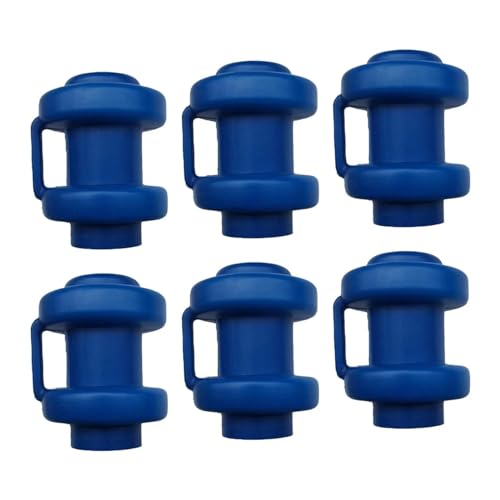 Capuchons de poteau de trampoline 25mm en ABS bleu pour protection d'enceinte - Lot de 6