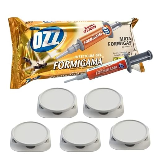 Kit Formicida Control Up Gel + 5 Porta Isca Formigas Baratas Atóxica