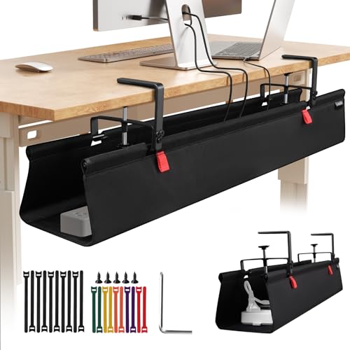 No Drill Under Desk Cable Management Tray 48