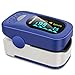 Produktbild JUMPER 500A Pulsoximeter mit Großem OLED Bildschirm Finger SpO2 Pulsmesser Pulsmessgerät zur Messung der Blutsauerstoffsättigung und Herzfrequenz (Blau)