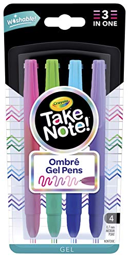 Image for Crayola Ombre Washable Gel Pens, 3 Shades in 1 Pen